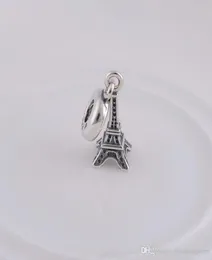 Ciondoli torre Eiffel Accessori per gioielli Componenti Ciondoli perline pendenti S925 argento sterling adatto per bracciali stile ale086H96085721