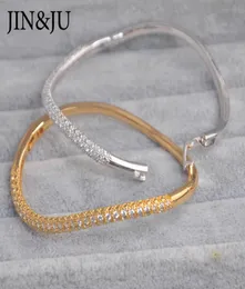 Bangle Jinju luksus złoty kolor urok Braceletsbanles dla kobiet miedziany mankiet sześcienny mankiet mankiet braclet femme Dubai moda biżuteria 9309227