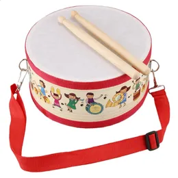 Drum Wood Kids Early Educational Musical Instrument for Baby Toys Beat Hand 240131