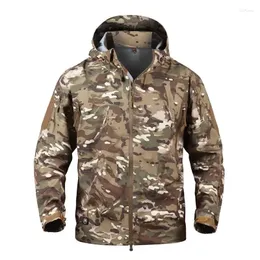 Jaquetas de caça quente militar engrenagem waterdichte hardshell ao ar livre jas mannen exército tático lente windjack camuflagem jacht kleding