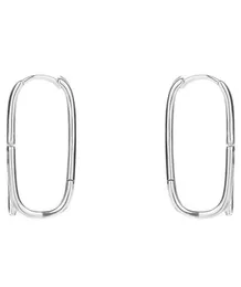 100 925 Sterling Silver Hoop Earrings Simple Square Stud arring for Women Men039s مجوهرات صيفية عالية الجودة مع Box8155816