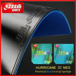 Original furacão 3 neo provincial tênis de mesa borracha profissional pegajoso ping pong borracha com esponja azul laranja 240131