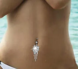Fashion Sexy Titanium Steel Navel Piercing Body Jewelry Belly Claw Chain Tassel Nail Acrylic For Women6864378