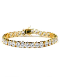 Bling cyrkon bransoletki biżuteria luksusowa jakość klasy 18k złota platowane bransoletki tenisowe moda 6 mm cyrkon Hip Hop bransoletki hurtowe 9531083