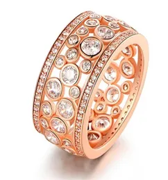 Clássico simples feminino anéis de casamento jóias grande pequeno círculo ligado design étnico feminino presente aniversário 54064724596610