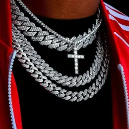 2024 Custom Moissanite Cuban Link Chain 925 Sterling Silver Iced Out Jewelry Bling VVS Diamond Miami Cadena Cuban Necklace Men
