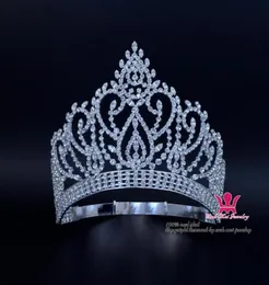 Güzellik Pageant Ödülü Altın Konturlu Ayarlanabilir Taç ve Tiara Rhinestone Kristal Gelin Düğün Saç Takı Klasik Gümüş Altın 4452825