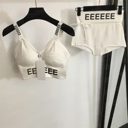 Split Bikini Swimwear Designer Bathing Suits for Women Letter Print Knitted Bra Briefs Underwear Sets Sexy Swimming Wear