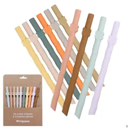 Drinking Straws Kids Sile Sts Environmental Protection Food Grade Straight Wide Tube Milk Tea St Drop Delivery Home Garden Kitchen D Dhs7A