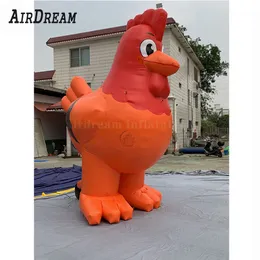 6mH (20ft) con il ventilatore palloncino gonfiabile gigante personalizzato dei cartoni animati della gallina della gallina della gallina del pollo gonfiabile all'ingrosso del ventilatore per la pubblicità