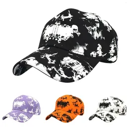 Bollmössor Spring och Autumn Tie Dye Baseball Cap European American Fashion Men's Foreign Trade Outdoor Sun Brand 47 ITS LIT HAT