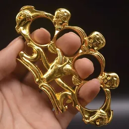 Pecora Teschio Dito Tigre Pratica di arti marziali Quattro pugni Set Mano Cl Designer Anello Attrezzatura 7MUQ