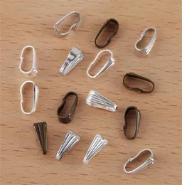 200pcslot 7 8 mm kolye toka konektörleri Altın klips konektörleri mücevher yapmak için kolye bulmak