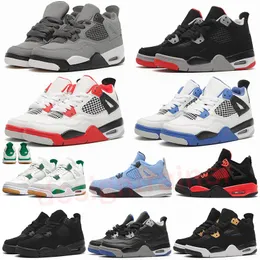 Ragazzi Pallacanestro 4 Scarpe Jumpman 4s Scarpe per bambini Bambini Sneaker media nera Università Blu Designer Red Thunder Scarpe da ginnastica Bambino Bambino Gioventù Bambino Neonati Sport Atletico