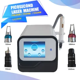 Il più recente Q Switch Nd Yag Laser Tattoo Removal Machine Pigmenti Age Spot Removal Skin Rejuevantion Beauty Device 532/755/1064 / 1320nm Terapia laser a picosecondi