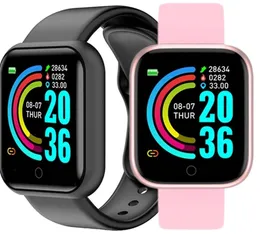 D20 Sport Smart Watches für Mann Frau Geschenk Digital Smartwatch Fitness Tracker Armband Armband Blutdruck Android iOS Y68 2024 Neu