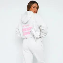 Nuovo fahion WF Women Women Women Hoodie Lettera di stampa Outfit Fowl Cowl Neck Long Bianco White Leeve Weathir e Pant Et Trackuit Pullover Porta con cappuccio UIT T HIRT Deigner 93