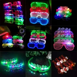 Sonnenbrille, 10 Stück, LED, leuchtend, Neujahr 2023, Party-Glühbrille, Festival-Zubehör, Foto-Requisiten, Partyzubehör, Geburtstagsgeschenk, berühmte Marke