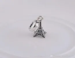 Ciondoli della torre Eiffel Accessori per gioielli Componenti Ciondoli perline Pendenti in argento sterling S925 adatti per braccialetti stile ale086H94728008