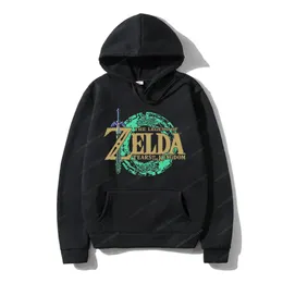 Zeldas hoodie kvinnor män tårar av kungariket hösten vinterfleece tröjor 240119