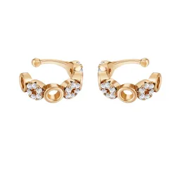 2 par Cz Circle Earcuffs Clip Earrings Ear Ring Multicolor Copper Zircon Stone Inget Piercing Ear Cuff örhängen för kvinnor smycken9360803
