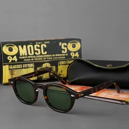 Luxury Mosco Lemtosh Style Solglasögon Män Kvinnor Vintage Round Tint Ocean Lens varumärkesdesign Transparent Frame Sun Glasses Oculos de Sol