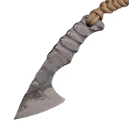 A0224 High-End-Messer mit feststehender Klinge DC53 Stone Wash-Klinge Full Tang-Stahlgriff Outdoor-EDC-Taschen-Miniaxt mit Kydex