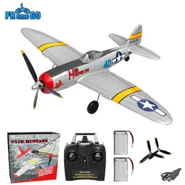 P47 Thunderbolt RC Plane 2.4G 4CH RC Fighter 400mm Wingspan P47 RTF Aircraft One-Key Aerobatic RC Warbird Airplane Toys Gifts 240118