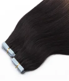 Whole 20039039100 Human hair PU EMY Tape Skin Hair Extensions 25gpiece color 33 40pcs 100Gr straight hair5714289