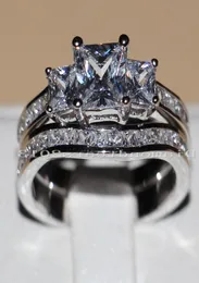 Victoria Wieck Luxury Jewelry 10kt 화이트 골드 가득한 토파즈 시뮬레이션 다이아몬드 웨딩 공주 신부 반지 DFF09986256139