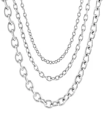 468mm rostfritt stål DIY Rolo Link Chain Necklace Bulk Chaine Acier InoxyDable Acero Inoxidable Cadena Whole2449747
