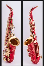 IL Belin Alto Saxophone Eb Tune E Platta musikinstrument Ny ankomst Mässing Blue High Quality Saxophone med Case Free Frakt