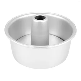 Baking Moulds 6 Inch Aluminum Alloy Round Chiffon Cake Pan Removable Bottom Hollow Chimney Mold DIY Tools