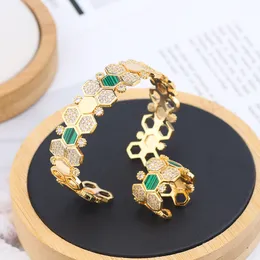 European and American Creative Hexagonal Honeycomb Bracelet Ring Set Fashion Personalized Inlaid Fritillaria Handicraft Jewelry Wholesale