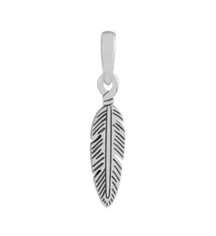 Feather Charms Pendant S925 Silver Pass för billigaste original stil smycken armband 397216 H85692054