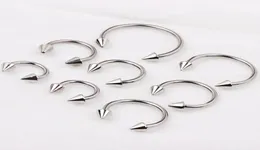 Näsa piercing n08 100pcslot mix 7 storlek rostfritt stål cbr kropp smycken näsa ring näsa piercing1727010