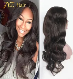 Jyz Full Lace Human Hair Wigs Brazilian Virgin Hair Body Wave 인간 레이스 전면 가발 패션 바디 웨이브 헤어 조절 가능한 스트랜드 3650266