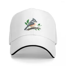 Ball Caps Cute Tufted Titmouse V2 Baseball Cap Military Tactical Luxury Hat Birthday Hats dla mężczyzn