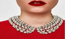 3 Colors New Trending Statement Jewelry Simulatedpearl Choker Girls Chunky Bib Necklace High Quality For Women Whole F100308063792