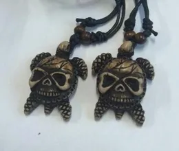 yqtdmy 15 pcs Fashion Lovely Tortoise Turtle Evil Skull Head Design Rock Necklace3519585