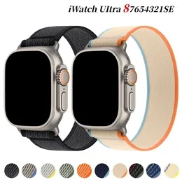 Assista Bandas Single Trail Loop para Apple Band Ultra 2 44mm 45mm 49mm Correa IWatch Strap Série 9 8 7 Se 6 5 4 3 Pulseira 41mm 40mm