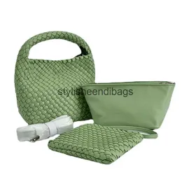 Totes 2023 Neue Woven Tasche Mode Vielseitige Kleine Eimer Tasche frauen PU Candy Farbe Eine Schulter Handtasche Mode Mutter bagH24218