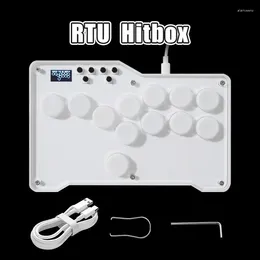 Game Controllers Arcade Fight Stick Mini Hitbox All Buttons Style SWAP Cherry MX Controller Pico Gp2040 For PC/PS4/NS