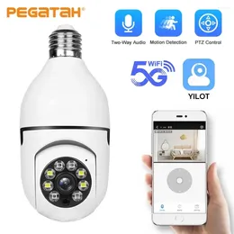 Bulb E27 Surveillance Camera Full Color Night Vision Human Tracking Zoom Indoor Security Monitor Wifi