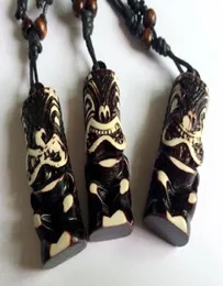 Yqtdmy 12pcs Mann Schmuck Talisman Nachahmung Tiki Totem Stammes Hawaiian Surfer Choker Halskette Geschenk1581298