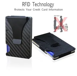 거래 남자 돈 클립 알루미늄 RFID 미니 지갑 핸드백 전체 연절 트래버 지갑 1476983