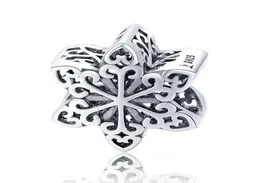 925 Sterlings Silver Snowflake Charms Fit Bracelet For Girls' Crhistmas Gift Charm High Polish Vintage7925365