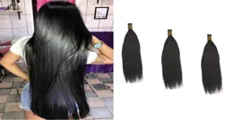 Top B 100 Straight No Weft Unprocessed Peruvian human Hair Bulk Natural Black 3pcs lot2512847