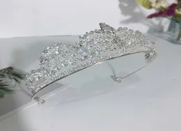 Całe ślubne akcesoria do włosów ślubnych kryształowe tiary i korony opaski dla kobiet dziewcząt urodziny panna młoda noiva diadema 20207108230