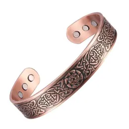 Bangle Pure Copper Armband för kvinnor Män Energimagnetiska armbands stora manschett Bangles Hälsovårdsmycken2592166 Drop Leverans Dhnwz